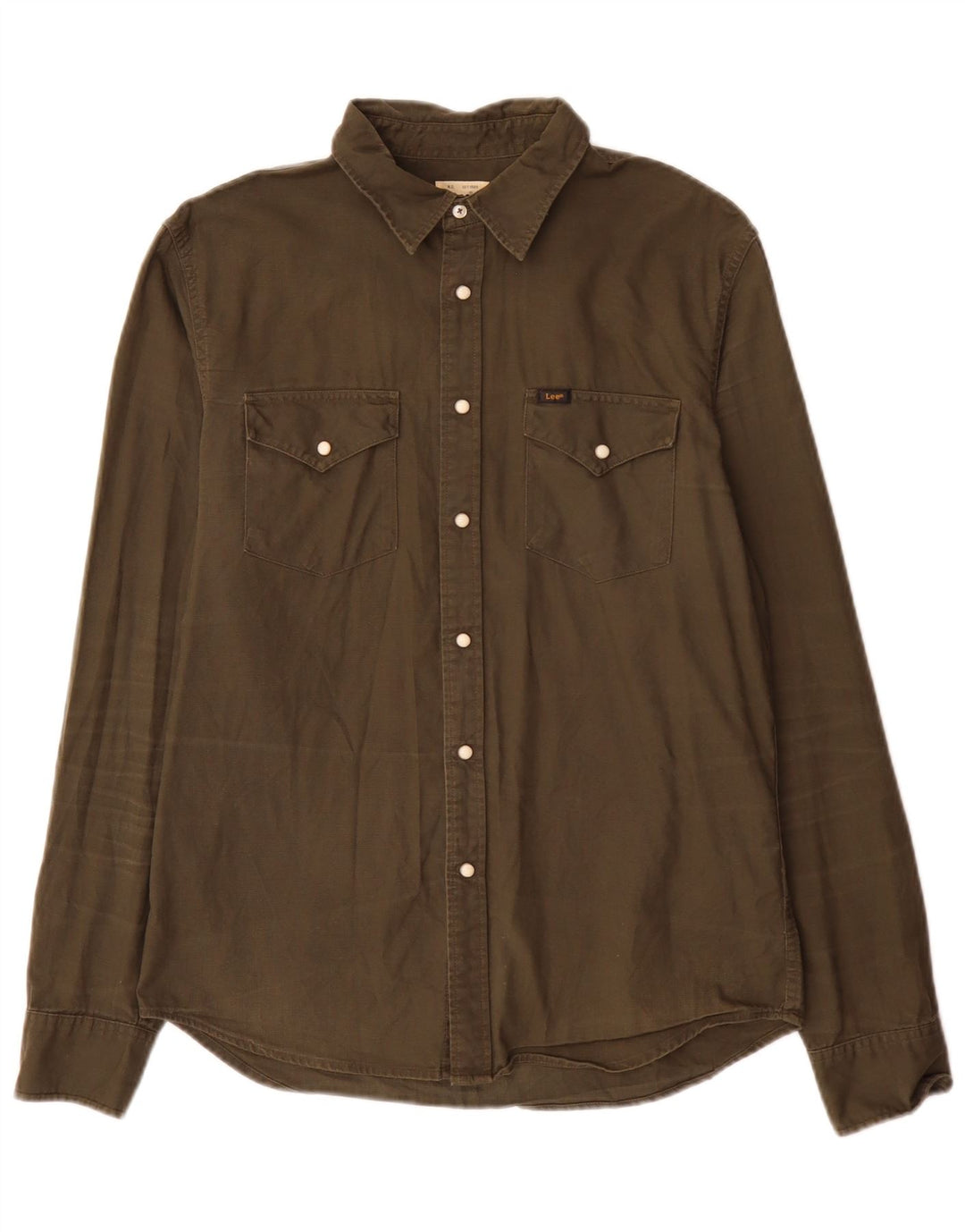 Lee Herre Slim Fit skjorte Medium Khaki Bomuld