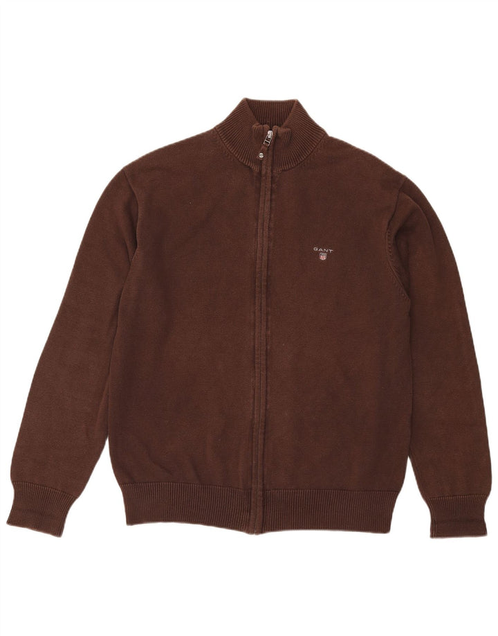 Gant herre cardigan sweater Stor brun bomuld