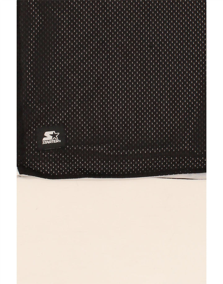 STARTER Mens Reversible Vest Top Small Black Colourblock Polyester Vintage Starter and Second-Hand Starter from Messina Hembry 