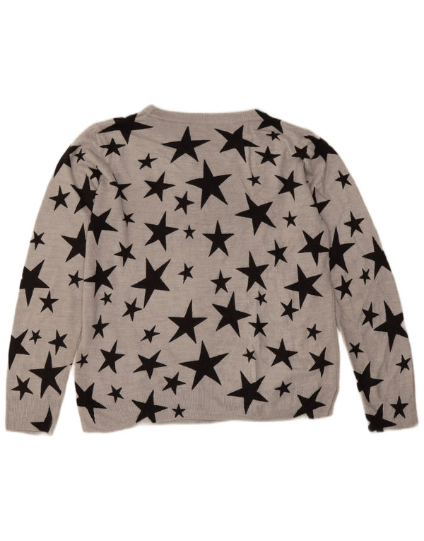 Marks & Spencer Dame Boat Neck Jumper Sweater UK 14 Large Grey