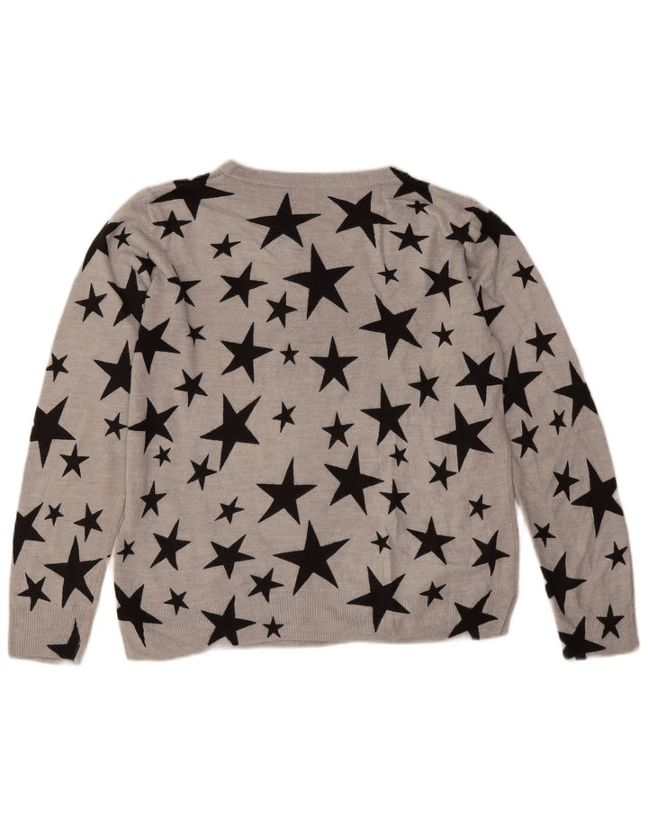 Marks & Spencer Dame Boat Neck Jumper Sweater UK 14 Large Grey