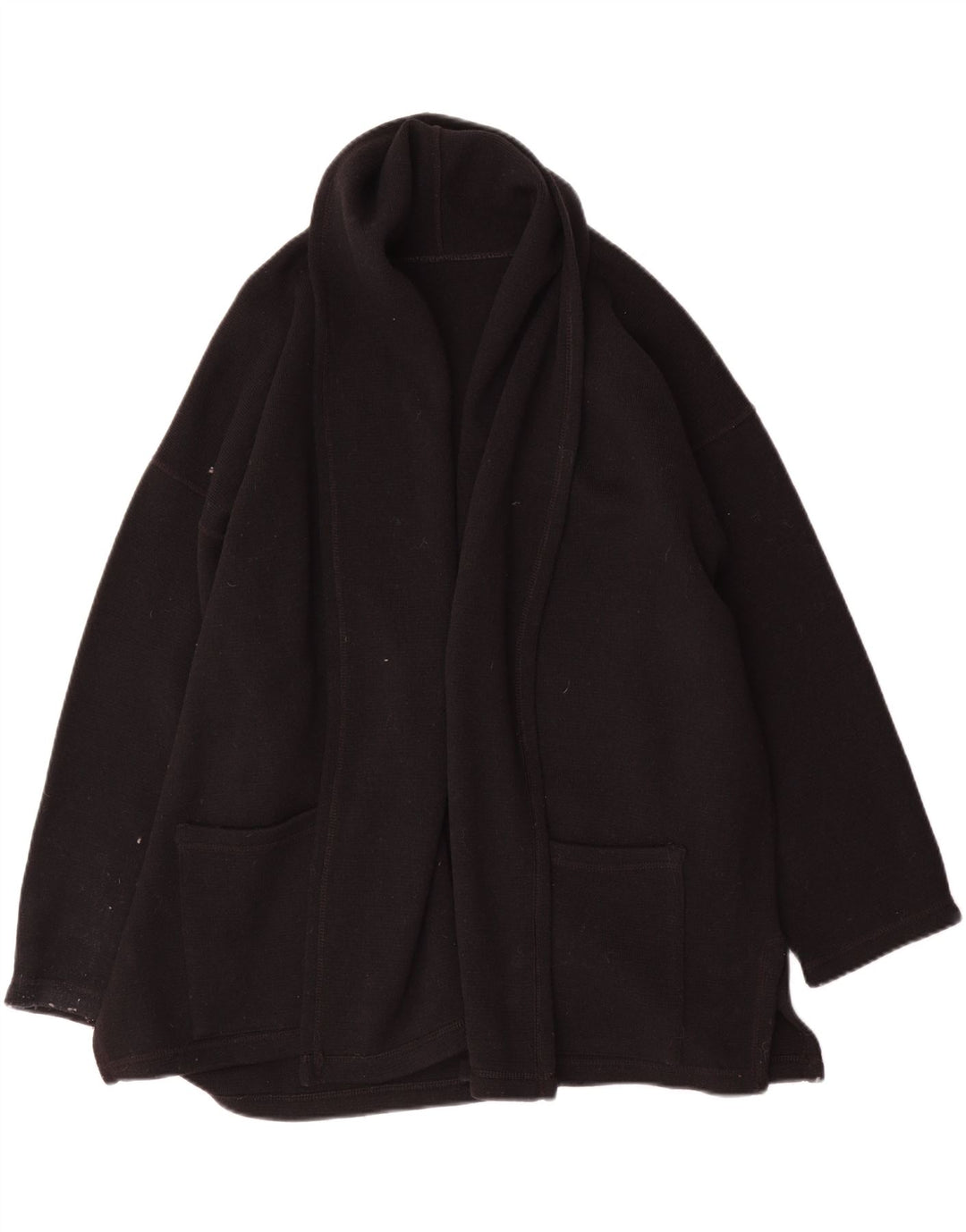 Vintage oversize cardigan sweater til kvinder UK 14 Medium Black Wool