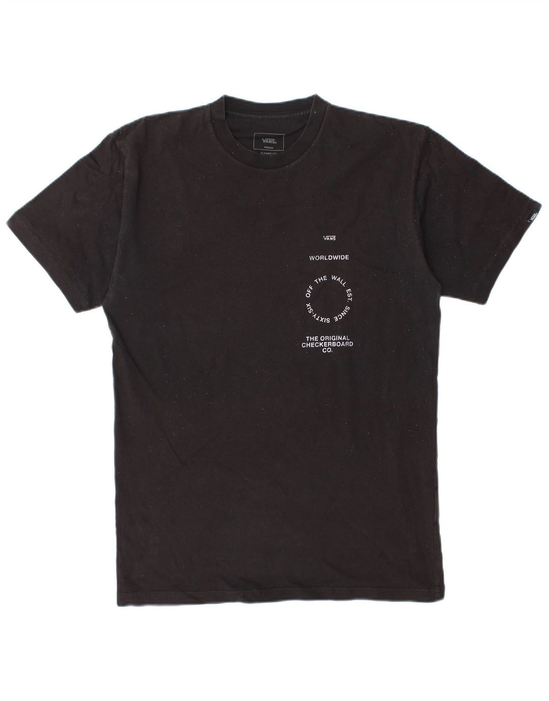 Vans Herre Classic Fit Grafisk T-Shirt Top Medium Sort