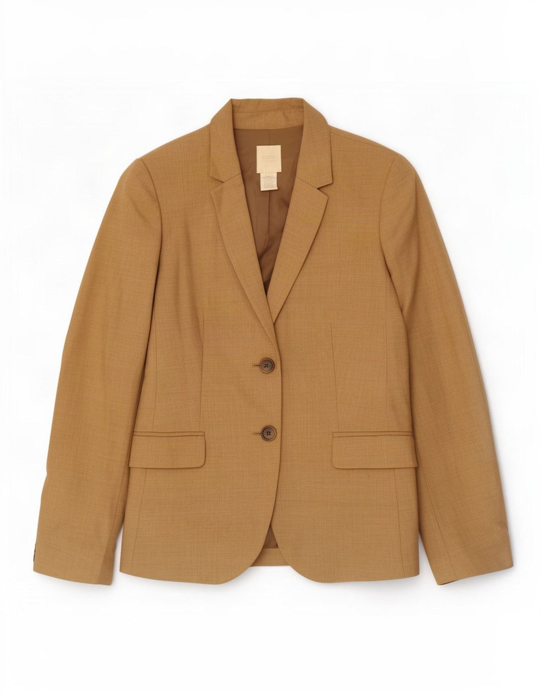 J. Crew Dame 2-knaps blazerjakke US 10 Stor brun uld