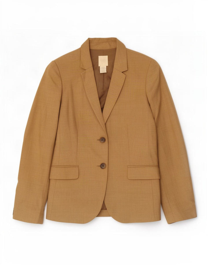 J. Crew Dame 2-knaps blazerjakke US 10 Stor brun uld