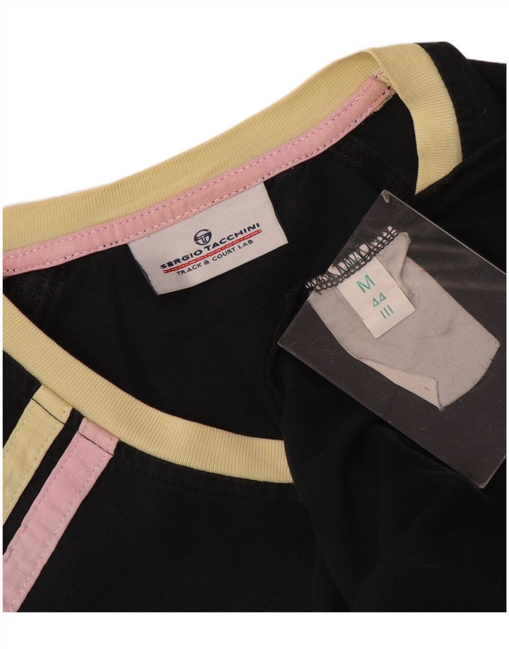 Sergio Tacchini Dame Grafisk Top Langærmet IT 44 Medium Sort