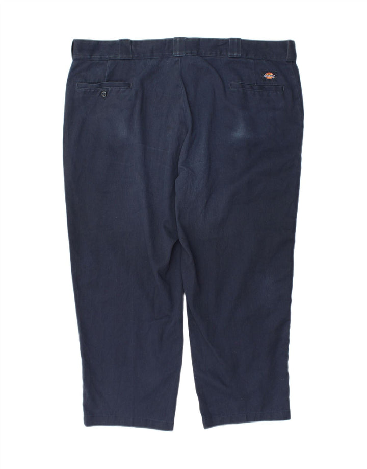 DICKIES Mens Flex Slim Chino Trousers W44 L26 Navy Blue Polyester Vintage Dickies and Second-Hand Dickies from Messina Hembry 