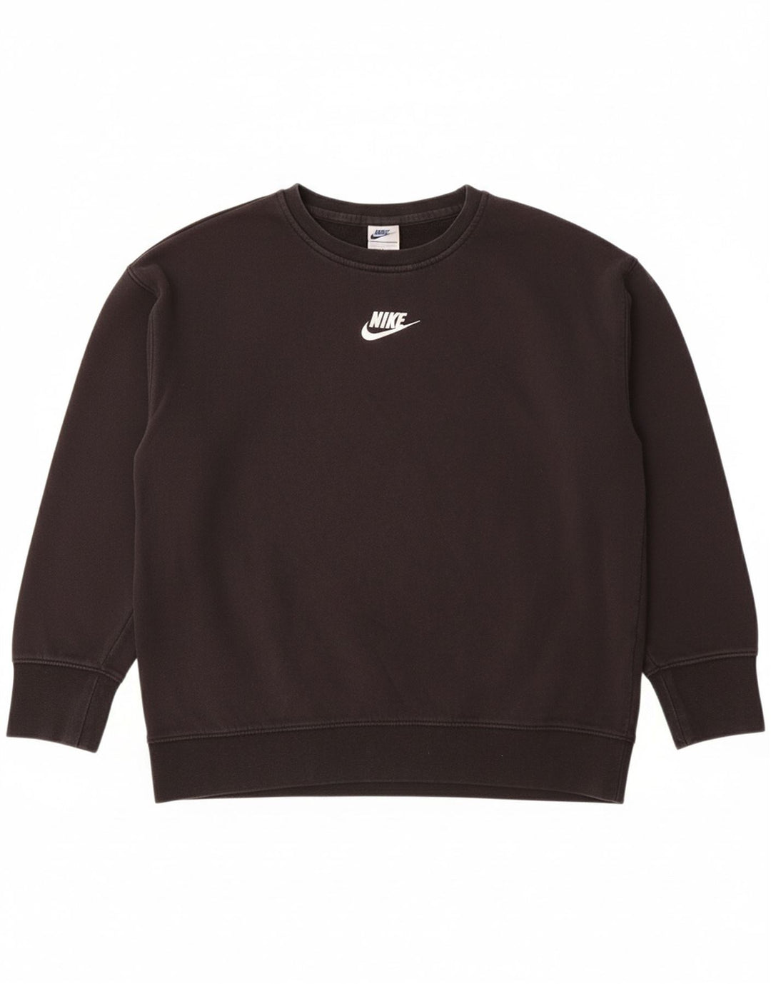 NIKE Womens Sweatshirt Jumper UK 16 Large Black Cotton