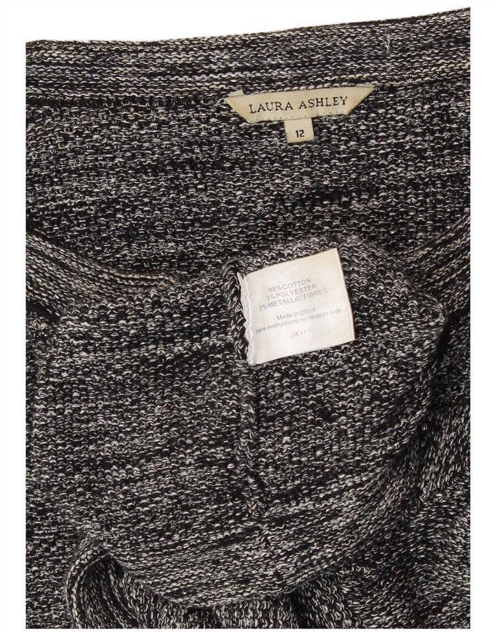 Laura Ashley Womens Open Bolero Jumper UK 12 Medium Grey Bomuld