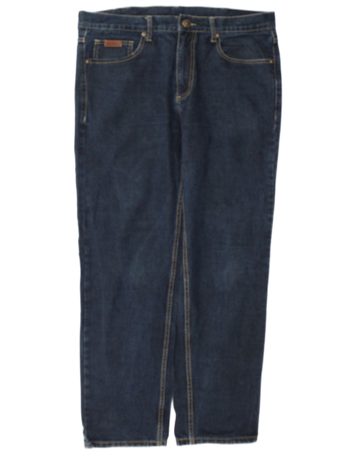 Farah Straight Jeans til mænd W36 L32 Marineblå bomuld