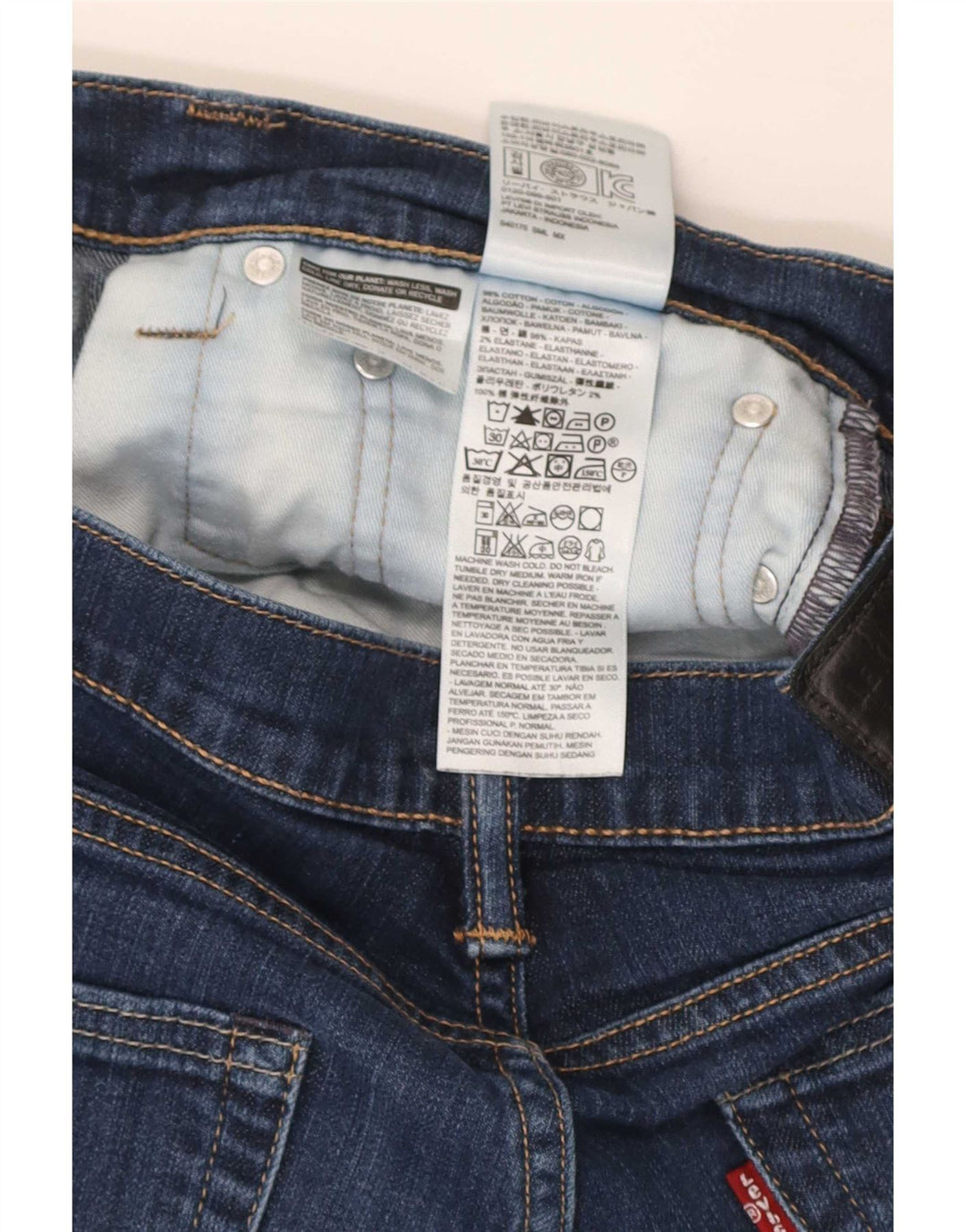 Levi's Herre 511 Slim Jeans W34 L32 Marineblå Bomuld