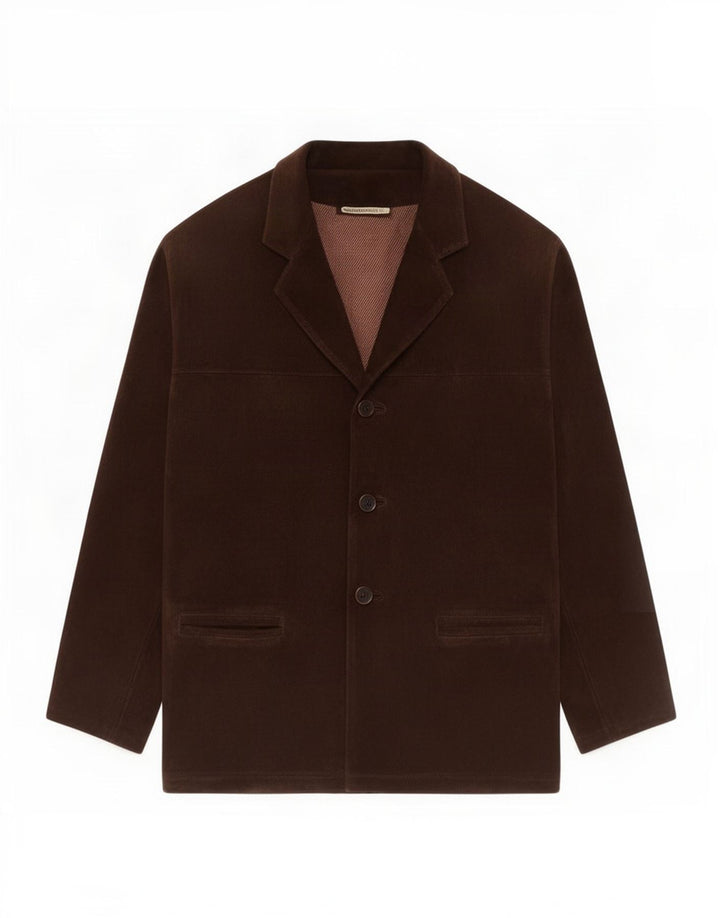 J. C. Twidd Herre Ruskind Windbreaker Coat IT 50 Stor Brun Læder