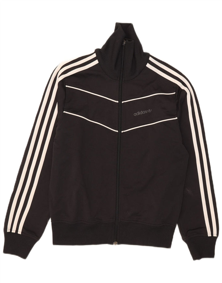 Adidas træningsdragt topjakke til kvinder UK 14 Medium Sort Polyester