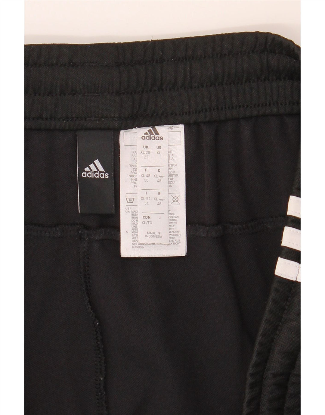 ADIDAS Womens Tracksuit Trousers UK 20/22 XL  Black Polyester Vintage Adidas and Second-Hand Adidas from Messina Hembry 