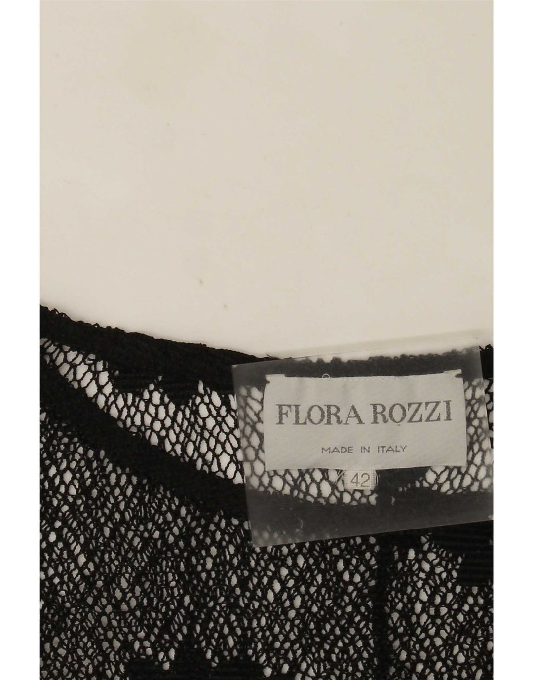 Vintage Dame Se Through Lace Bodysuit IT 42 Medium Black Floral