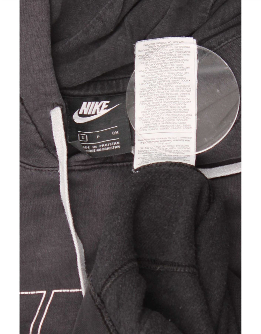 Nike grafisk hættetrøje til mænd, lille sort bomuld