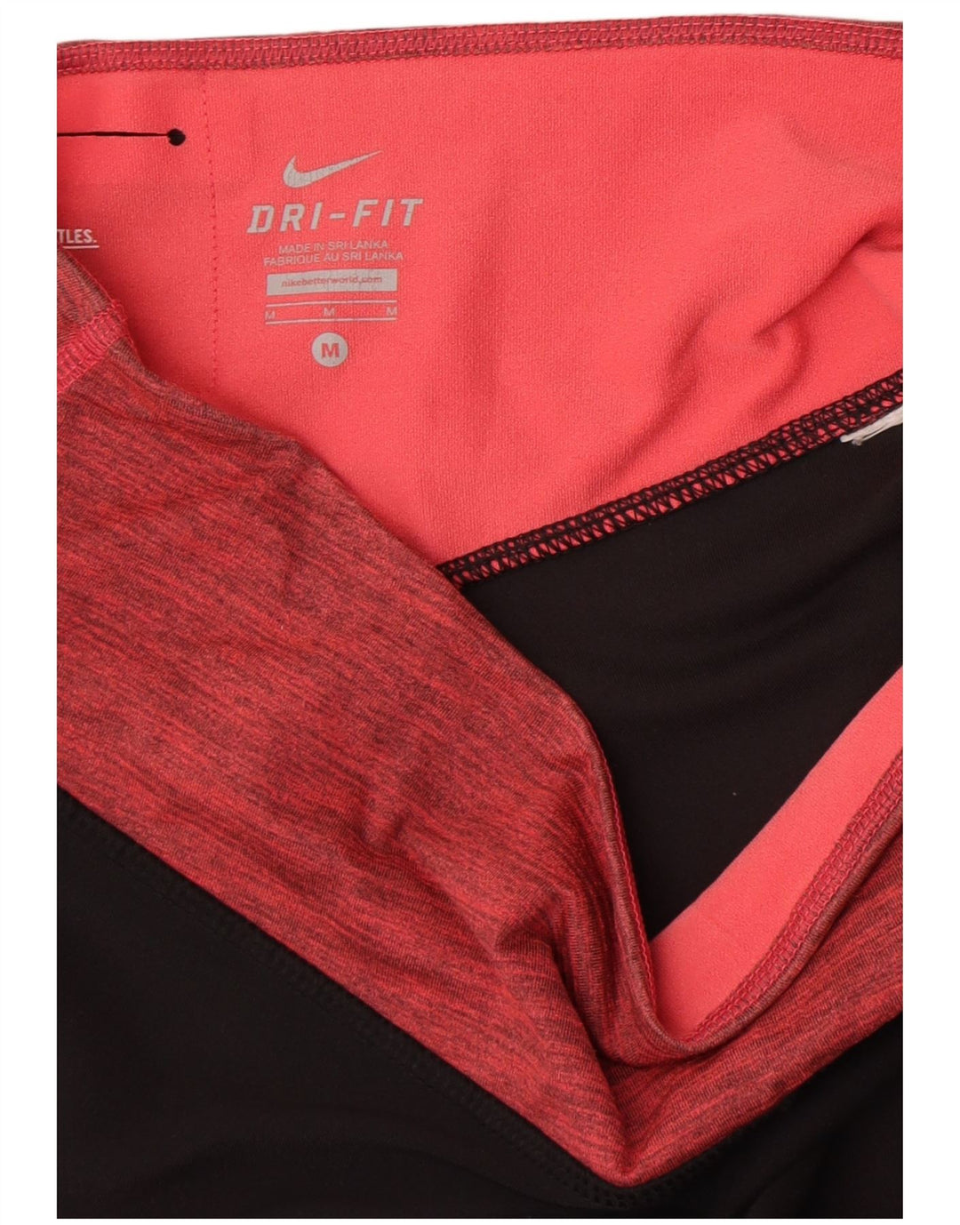 Nike Dame Dri Fit Capri Leggings UK 14 Medium Sort Colourblock