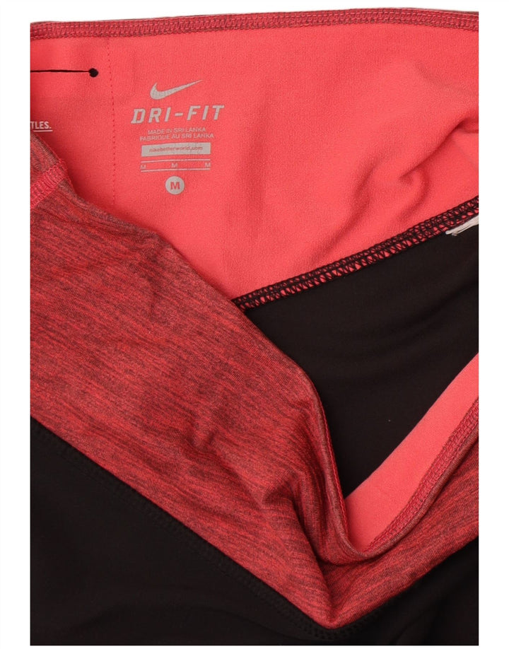 Nike Dame Dri Fit Capri Leggings UK 14 Medium Sort Colourblock