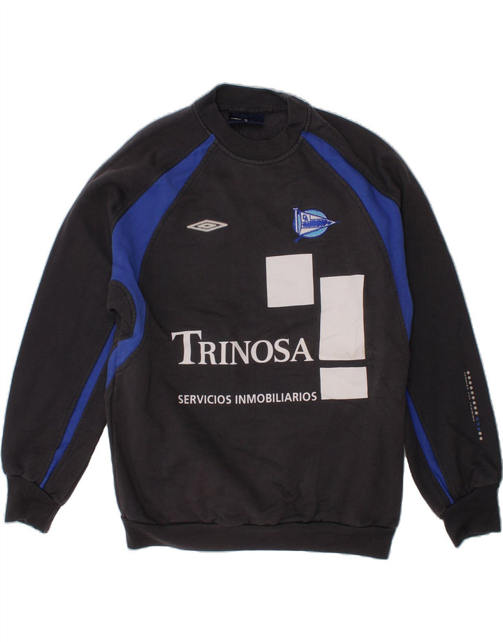 UMBRO Boys Graphic Sweatshirt Jumper 11-12 Years Grey Cotton Vintage Umbro and Second-Hand Umbro from Messina Hembry 