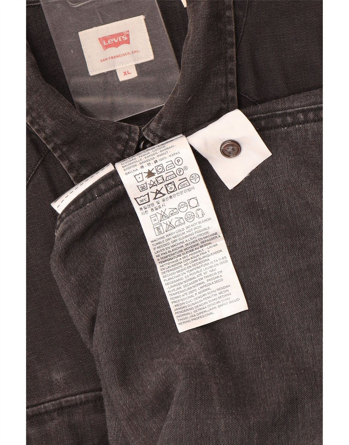 Levi's Herre Denim Shirt XL Sort Bomuld