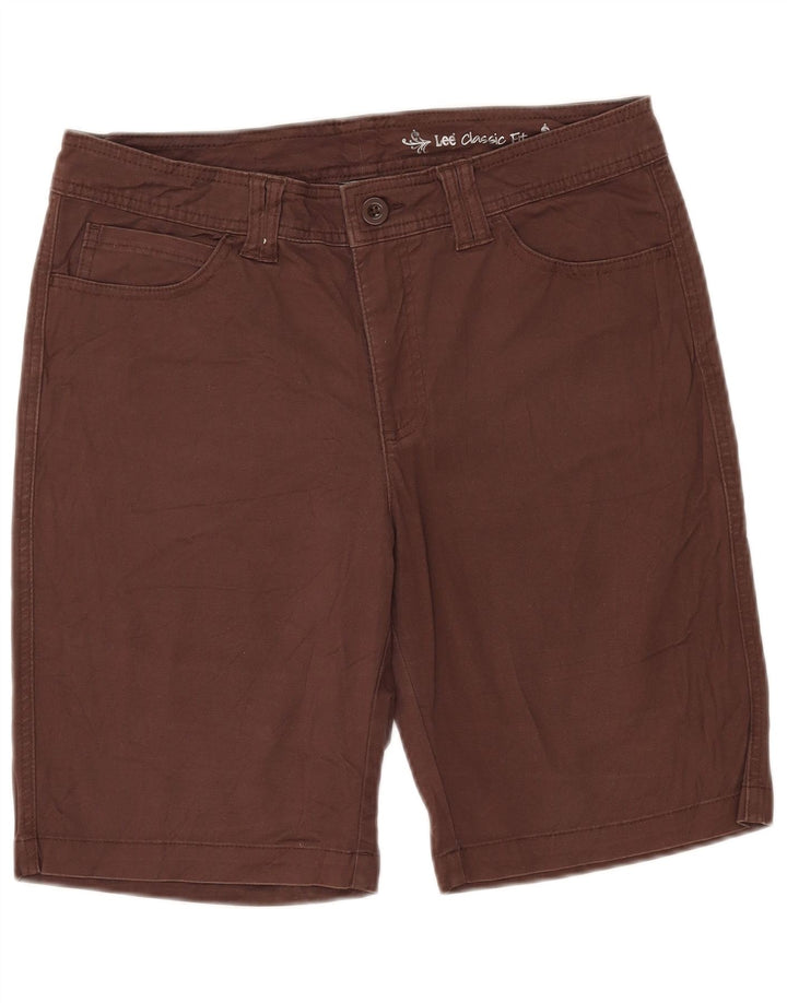 LEE Womens Classic Fit Casual Shorts W33 Large Brown