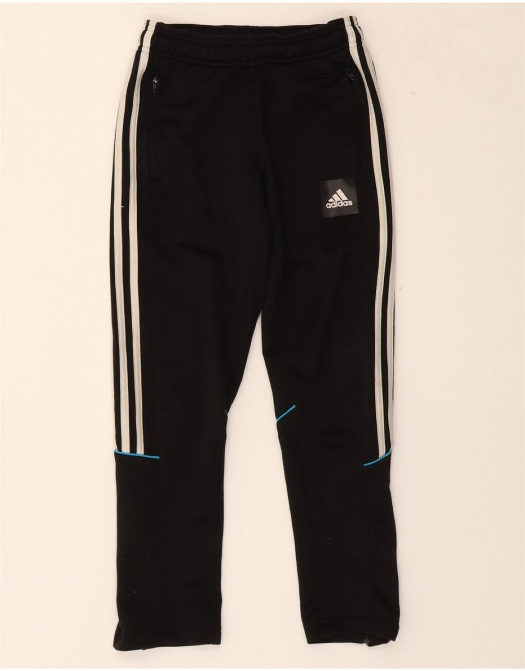 ADIDAS Boys Aeroready Tracksuit Trousers 9-10 Years  Black Vintage Adidas and Second-Hand Adidas from Messina Hembry 