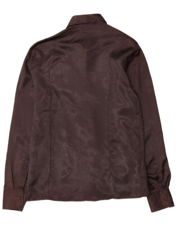 Vintage dameskjorte UK 18 XL brun bomuld