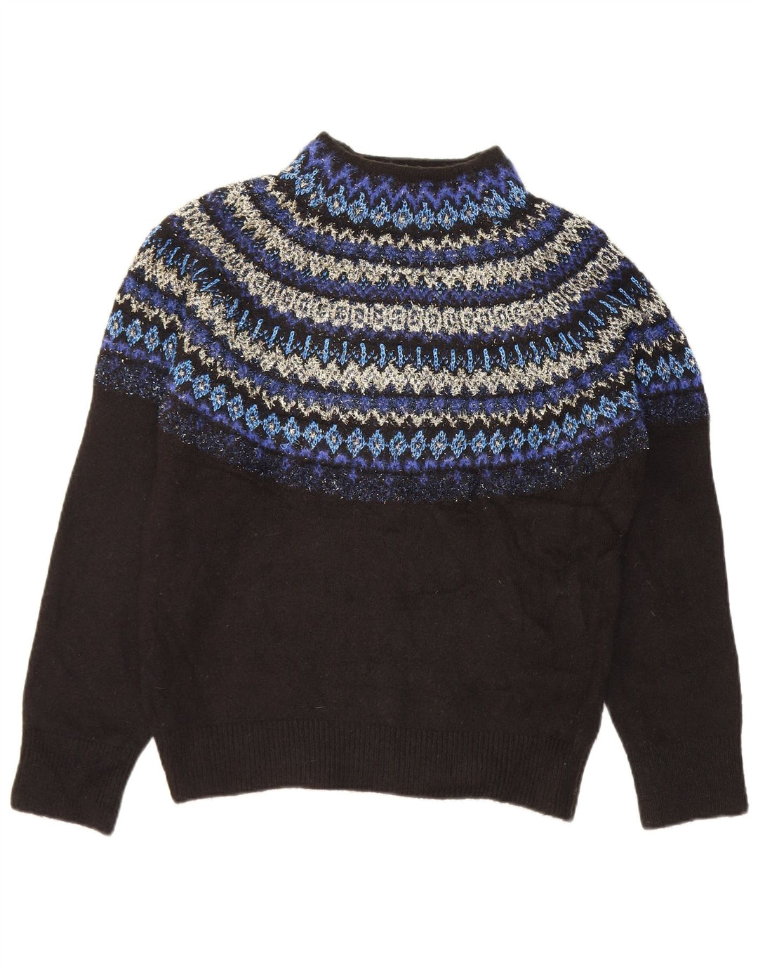 Marks & Spencer Dame Turtle Neck Jumper Sweater UK 10 Small Black