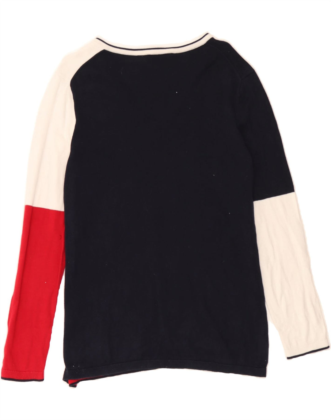 TOMMY HILFIGER Womens V-Neck Jumper Sweater UK 16 Large Multicoloured Vintage Tommy Hilfiger and Second-Hand Tommy Hilfiger from Messina Hembry 