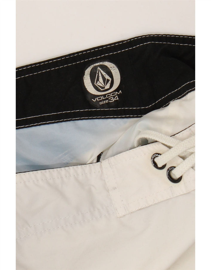 Volcom Herre grafiske badeshorts Large White Colourblock