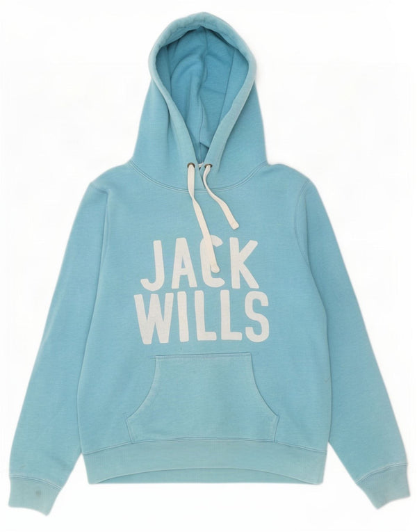 Jack Wills Grafisk hættetrøje til damer UK 14 Large Blue
