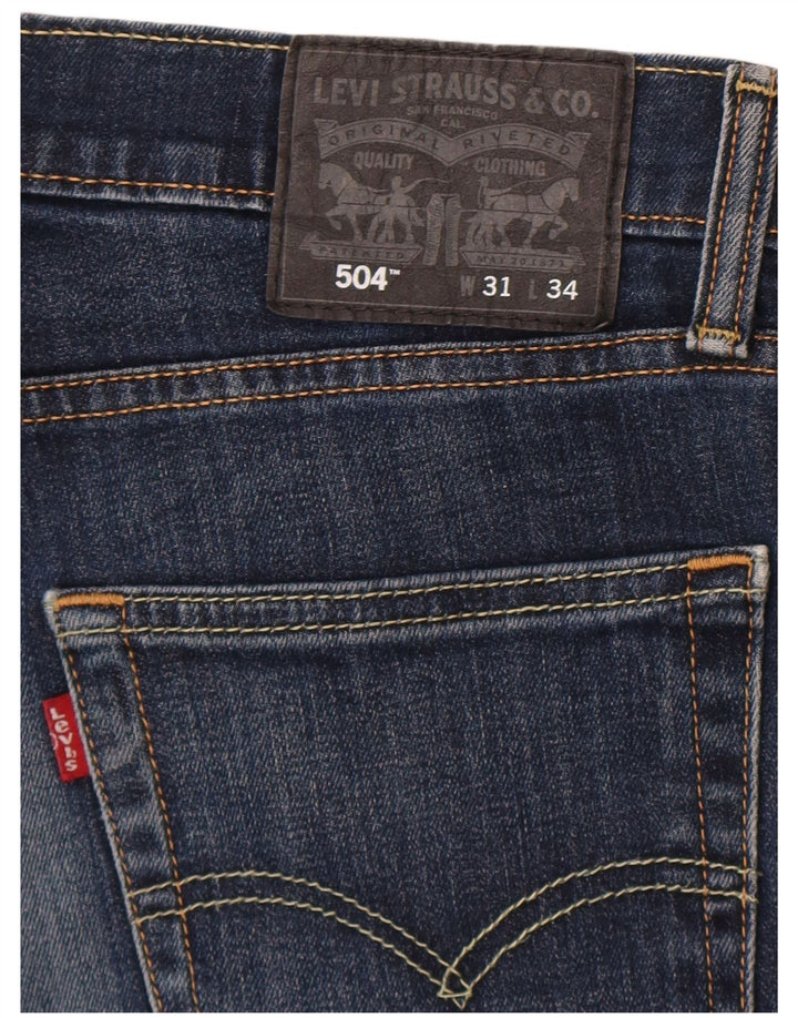 Levi's Herre 504 Straight Jeans W31 L29 Marineblå