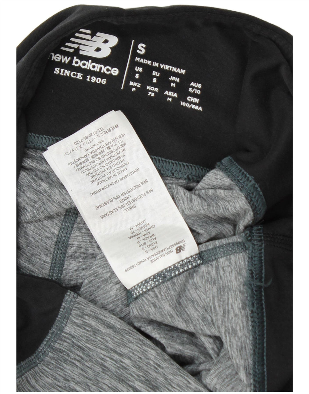 New Balance Womens Performance Capri Leggings UK 10 Small Grey Flecked