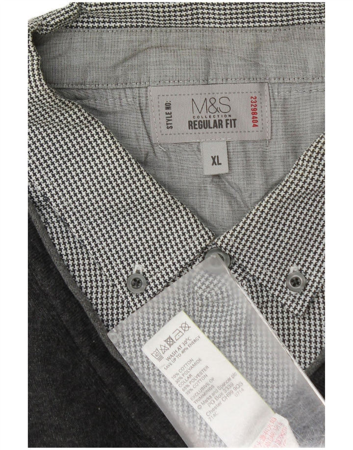 Marks & Spencer Herre V-hals sweater XL Grå Bomuld