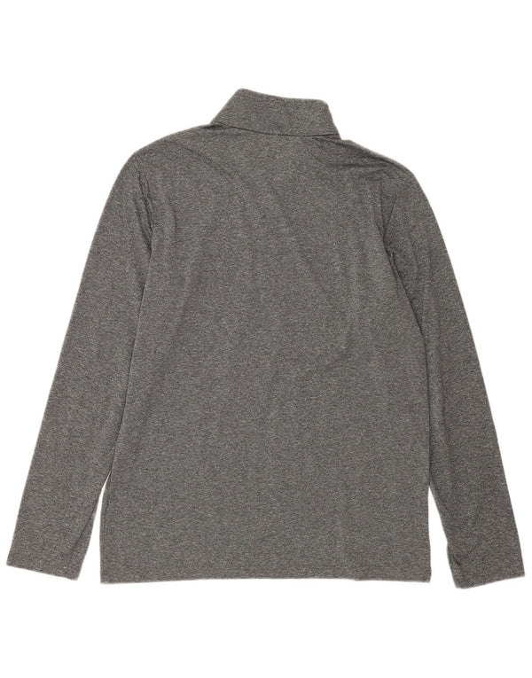Jack Wolfskin Herre Zip Neck Pullover Træningsdragt Top UK 42 Stor Grå