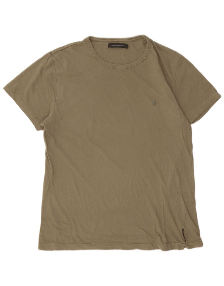 French Connection Herre T-Shirt Top Stor Khaki Bomuld