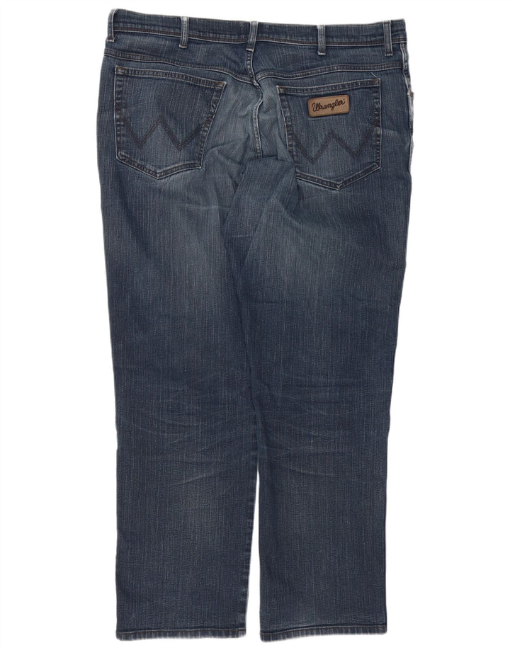 WRANGLER Herre Texas Straight Jeans W40 L32 Blå Bomuld
