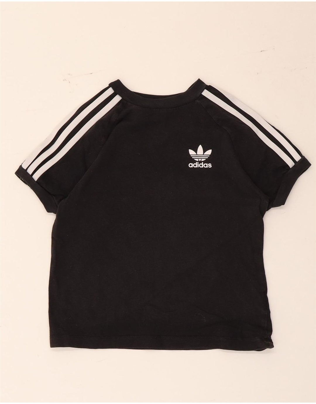 Adidas Boys T-Shirt Top 6-7 år Sort bomuld