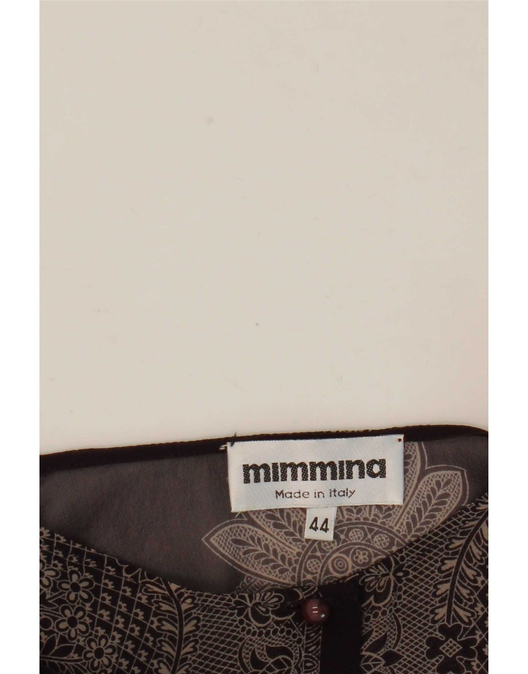 MIMMINA Dame Gennemsigtig Skjorte Bluse IT 44 Medium Black Floral