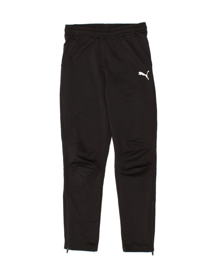 PUMA Boys Tracksuit Trousers 11-12 Years Large Black Polyester Vintage Puma and Second-Hand Puma from Messina Hembry 