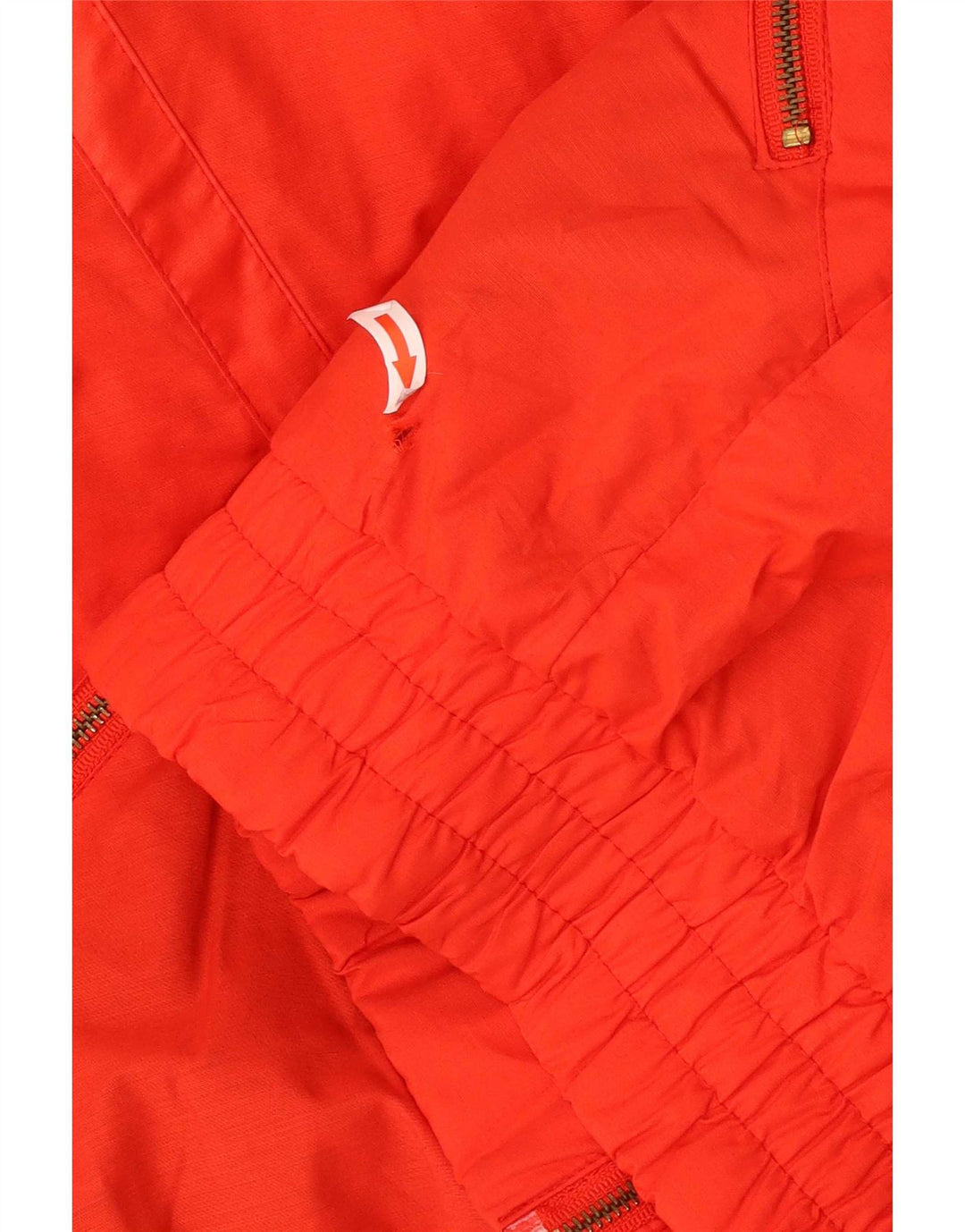 Vintage Dame Hætte Oversized Windbreaker Jakke EU 46 XL Rød Bomuld