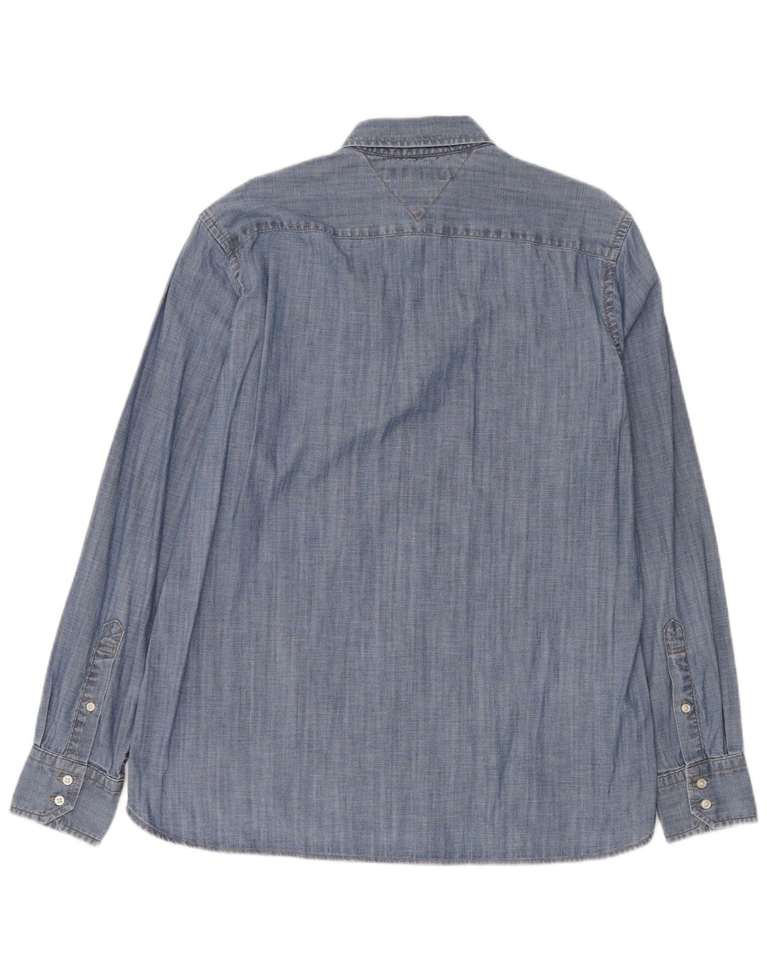 Tommy Hilfiger Herre Denim Skjorte Stor Blå Bomuld