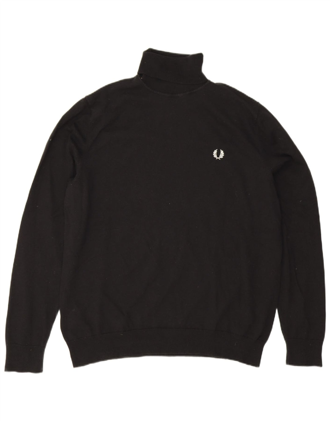 Fred Perry Herre rullehals sweater XL sort uld