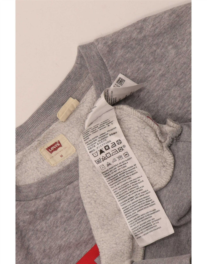 Levi's Grafisk Sweatshirt-trøje til mænd Medium Grey Flecked Bomuld