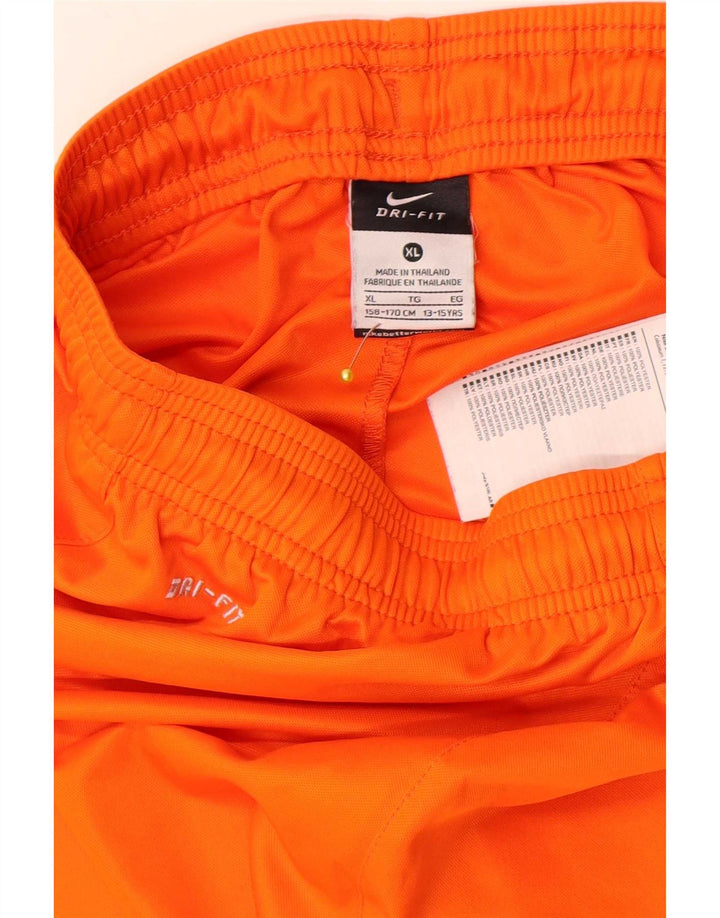 Nike Boys Dri Fit Sportshorts 13-14 år XL Orange Polyester