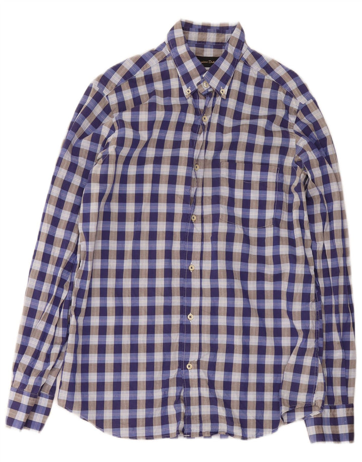Massimo Dutti Herre Casual Fit skjorte Medium Blue Gingham