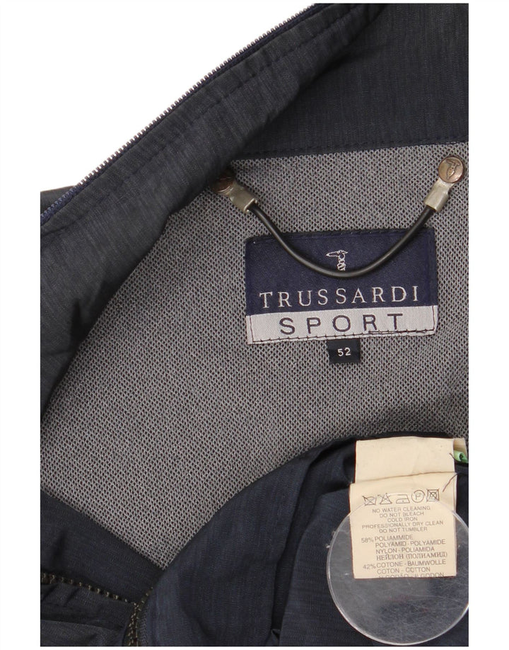 Trussardi Regnjakke til mænd IT 52 XL Marineblå polyamid