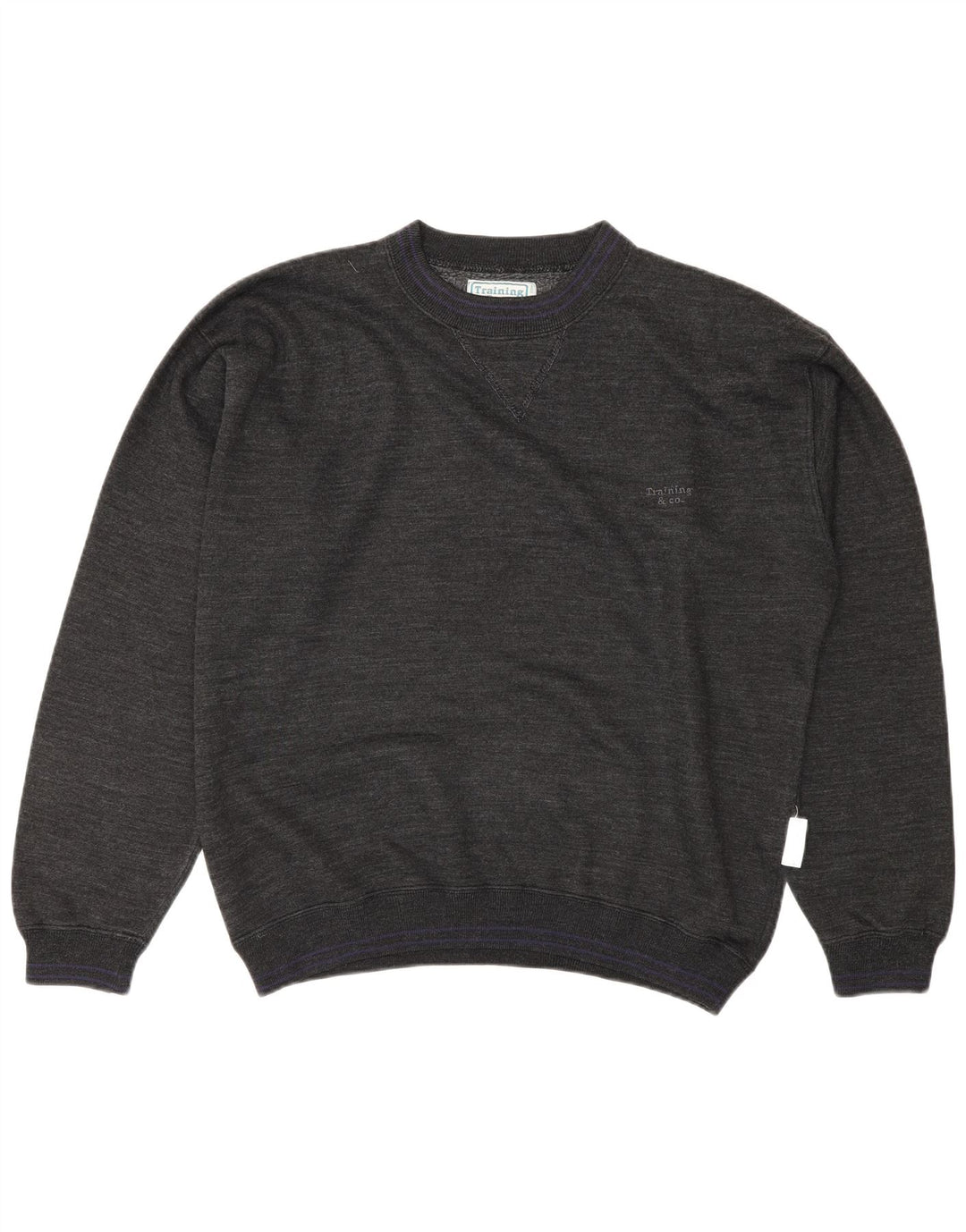 Vintage sweatshirt til mænd, stor grå bomuld