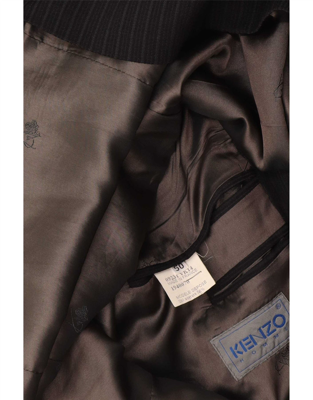 Kenzo Herre 3-knaps blazerjakke IT 50 Stor marineblå stribet acetat