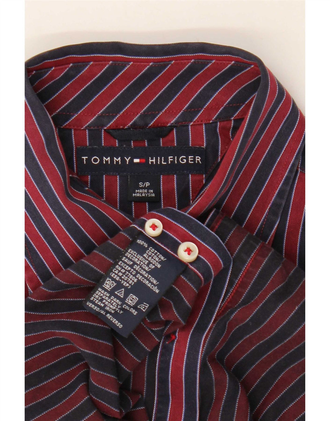 Tommy Hilfiger Herreskjorte Lille rødstribet bomuld